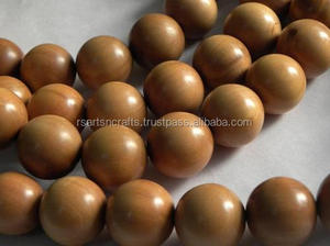 Spiritual-dharma - Cuentas de Oración Musulmanas de Madera de Sándalo Natural Marrón Dorado de 14 mm, Redondas, para Hacer Collares - Product Image 6