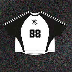 Maillots de football personnalisés en jersey sublimé, coupe ample, imprimés, maillots de sport, maillots de football américain, 100% polyester - Product Image 1
