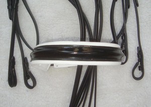 Accesorios de equitación de cuero genuino, conjunto de doble brida para deporte ecuestre, equipo de montar a caballo al mejor precio al por mayor. - Product Image 2