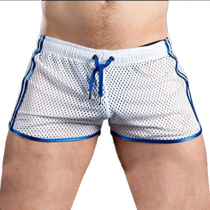 Pantalones Cortos Deportivos de Malla Sólida para Hombre, 3 Pulgadas, Color Blanco, Secado Rápido, Cintura Elástica, Transpirables, para Gimnasio y Entrenamiento - Product Image 4