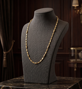 DIVYORO สร้อยคอโซ่ทรงกระบอกเคลือบทอง 22k สำหรับผู้หญิง - Product Image 2