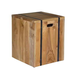 PETIT TABOURET EN BOIS DE TECK FABRIQUÉ EN INDONÉSIE - Product Image 4