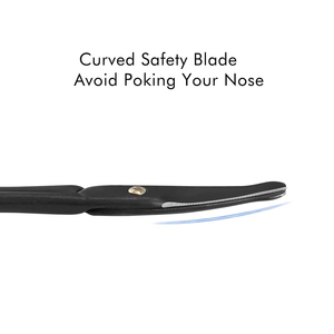 Tijeras de Seguridad Profesionales de Acero Inoxidable Negro Mate con Punta Afilada para Recortar Vello de Nariz, Orejas, Cejas, Rostro, Manicura, Uñas, Uso Manual - Product Image 5