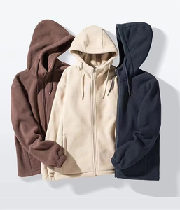 Polaire sur Double Côtés Zipper Hoodies Sweats Hiver Mode Surdimensionné Hommes Vêtements Casual En Plein Air Personnalisé Hoodies Vente - Product Image 5