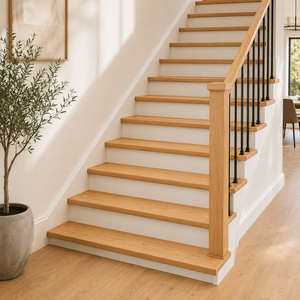 Marches et Contremarches d'Escalier en Bois Massif – Design Traditionnel Durable, Écologique, pour Applications Intérieures – Garantie 5+ Ans - Product Image 4
