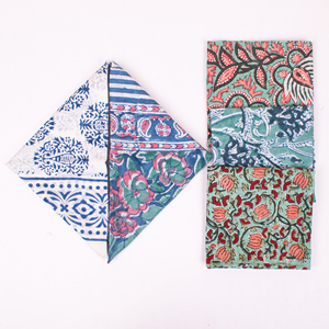 Cotton Floral Border Square <b>Bandana</b> <b>Women</b> Men Light Weight Breathable Eco-Friendly Four Seasons Retro Fashion Accessories - Product Image 5