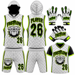 Uniformes de Fútbol Americano a la Americana Personalizados 7v7 para Adultos - Uniforme Impreso sin Mangas Transpirable de Talla Grande - Product Image 3