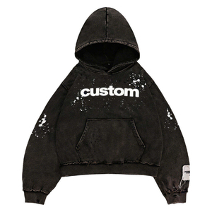 Sudadera con Capucha Estampada Digital Antiarrugas de Manga Regular con Logotipo Personalizado para Hombre, Corte Regular, Informal, de Algodón, Felpa Francesa, con Bolsillo - Product Image 3