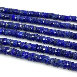 Cuentas facetadas de lapislázuli natural tipo Heishi de 5 mm a 6 mm, cuentas espaciadoras de lapislázuli azul, hilo de cuentas de piedras preciosas sueltas, precio de fabricante - Product Image 2