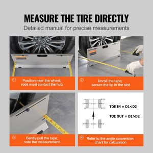 Set di 2 Attrezzi per Allineamento Ruote in Acciaio Inox Compatibili con Sollevatori - Piastre di Allineamento e 4 Aste di Allineamento - Product Image 2