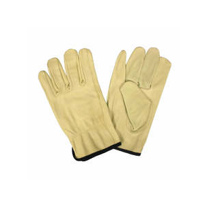 Nouveaux gants de conducteur haute visibilité en cuir véritable avec dos en maille respirante et design antidérapant pour le travail en entrepôt, pour hommes - Product Image 3
