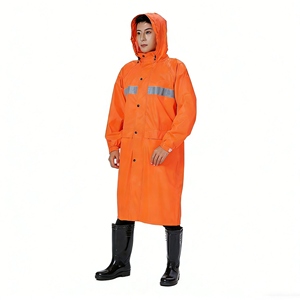 Hot Sale Reflective Hooded Long Spring Waterproof Poncho <b>Rain</b> <b>Jacket</b> for Adults Modern Simple Style for Fishing and Travel - Product Image 6