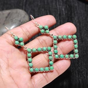 Latest Design Natural Turquoise Gemstone <b>Silver</b> Plated Drop 925 Sterling <b>Silver</b> <b>Wedding</b> Jewelry Wholesale At Best Price - Product Image 1