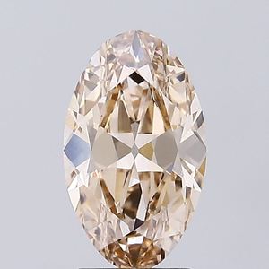 Diamante CVD de 2.00CT, corte Moval, color marrón elegante, certificado por IGI, cultivado en laboratorio, pulido a mano en India, para la fabricación de joyas y anillos. - Product Image 1