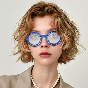 Gafas de Sol Steampunk de Moda para Hombre y Mujer, Gafas de Sol Redondas Retro Modernas Negras, Gafas de Sol de Piloto para Hombre - Product Image 1