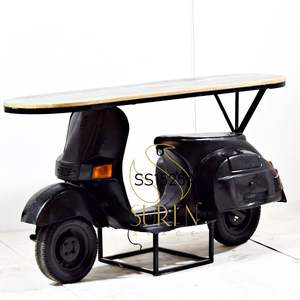 Selfie de madera hecho a mano, soporte de exhibición de scooter de automóvil indio, Mostrador de eventos multiusos, muebles de sala de estar de Hotel para el hogar - Product Image 3