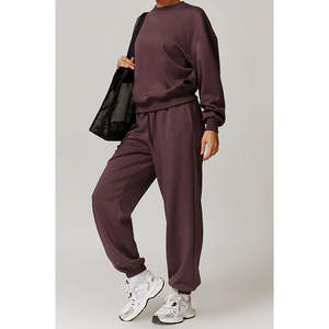 Conjunto de Sudadera con Capucha y Pantalones Deportivos para Mujer, Diseño Único y Elegante, Corte Holgado, 2 Piezas, OEM ODM - Product Image 1