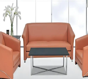 Conjunto de Asientos Extensibles Modernos para Recepción, Sofá de Tres Plazas, Dos Asientos Individuales, Terciopelo Marrón Intenso, Estructura de Madera Maciza para Hogar u Oficina - Product Image 2