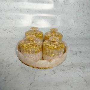 Eco-Friendly Resin Dry Fruit <b>Jar</b> Set Flower Design Dishwasher Safe Foldable Stackable <b>Personalised</b> Hand-painted Wedding Home - Product Image 1