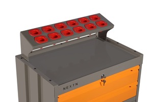 Industrial Tool <b>Cabinet</b> With 2 Drawers And Shelf On Wheels Central <b>Locking</b> System With Work Top Plus Storage - Product Image 5