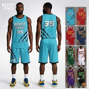 Breathable Edge-to-Edge Dye Sublimated Basketball Jersey Shorts Set | 180GSM <b>Elite</b> Performance Mesh, Custom Logo | USA Sizes - Product Image 1