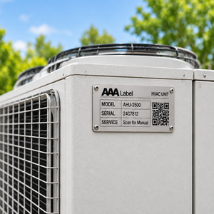 Étiquettes métalliques personnalisées avec code-barres et code QR, gravées en acier inoxydable, étiquettes d'identification des actifs, OEM - Product Image 5