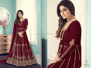 Indien pakistanais Georgette broderie travail fantaisie Salwar Kameez nouveauté Salwar costume par Shree exportations indiennes - Product Image 2