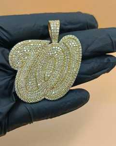 จี้ตัวอักษรประดับเพชรโมอิสซาไนต์ VVS เงินแท้ 925 แบบ Iced-Out จี้ตัวอักษรแบบกำหนดเอง เครื่องประดับฮิปฮอป ตัวอักษรเริ่มต้นแบบกำหนดเอง - Product Image 4