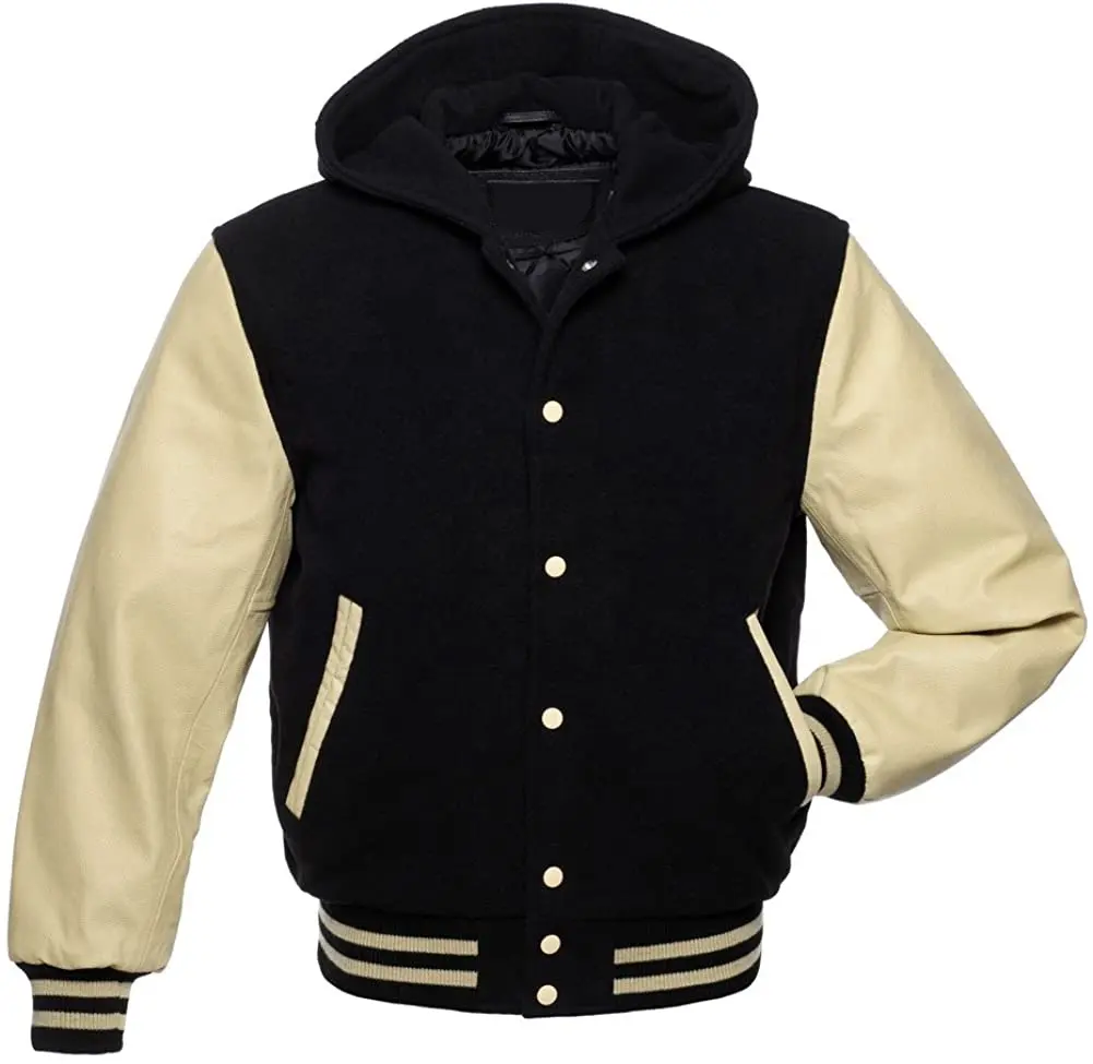 Oem produttore giacca Varsity di alta qualità da uomo ciniglia ricamata maniche in pelle personalizzato Baseball Letterman giacca Varsity