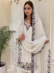 HENIXA CREATION Conjunto de Kurta y Palazzo de Seda FENDY para Mujer, Bordado, Corte Ajustado, con Dupatta y Bordado de Lentejuelas, Ropa Étnica de Diseñador - Product Image 2