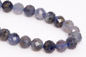 Cuentas de Iolita de Color Profundo, Piedras Preciosas Naturales Genuinas, Cuentas Sueltas Redondas Facetadas, Lote a Granel de 15.5 Pulgadas y 7.5 Pulgadas, Venta al Por Mayor - Product Image 2
