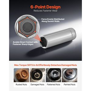 Kit di strumenti meccanici da 225 pezzi 3/8 1/4 presa di guida da 1/2 pollici Set di cricchetto SAE metrica profonda CR-V profonda in lega di acciaio bit custodia - Product Image 3