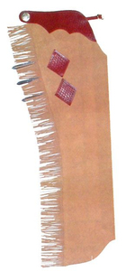 Pantalones Largos de Cuero Genuino de Alta Calidad, Estilo Vaquero, Hechos a Mano, con Flecos y Cierre de Cremallera, para Equitación Western - Product Image 4