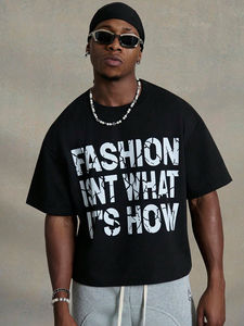 เสื้อยืดคุณภาพสูง OEM ขายส่ง พิมพ์ลายกราฟิกตามสั่ง เสื้อยืดฤดูร้อน ผ้าฝ้าย 100% ระบายอากาศได้ดี เสื้อยืดคุณภาพดีที่สุด เสื้อยืดโอเวอร์ไซส์แบบเรียบ - Product Image 4