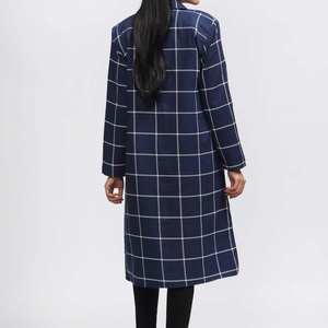 Abrigo a Cuadros de Franela Azul Talla XS Pret PW3166 - Product Image 1