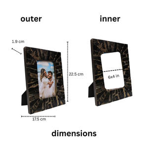 Cadre photo en bois finition naturelle, décoration intérieure élégante pour la maison et le bureau - Product Image 3