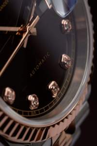 Montre mécanique automatique pour homme, fermoir pliant, acier inoxydable, résistante à l'eau, 38 mm, analogique, élégante, Alexander Ferros - Product Image 4