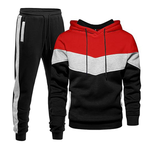 Conjunto Deportivo de 2 Piezas para Hombre, Sudadera y Pantalones con Capucha, Estampado Informal, Logotipo Personalizable, Cordón Ajustable - Product Image 1