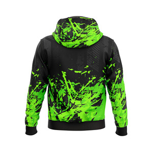 Sudadera con capucha de alta calidad para hombre, con cremallera y diseño geométrico cruzado, estilo streetwear. - Product Image 4
