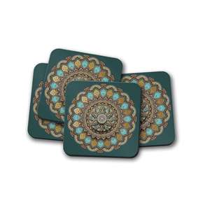 Printed Wooden <b>Coasters</b> <b>for</b> Coffee Tea Decorative <b>Drink</b> <b>for</b> Office Table Home Dining Heat Resistant Cup - Product Image 6