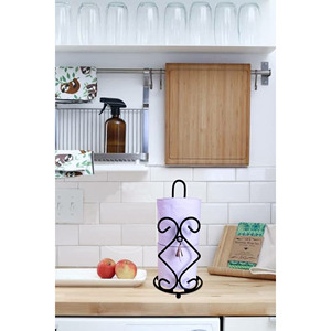<b>Black</b> Powder Coating Finishing Metal Wire <b>Kitchen</b> Paper Towel Holder Modern Eco-Friendly Excellent Quality Fancy for Tissue - Product Image 2