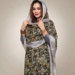 Vente en gros d'usine : Tissu en voile de coton imprimé respirant de haute qualité pour robe Farda Soudanaise Thoub/Thobe pour femmes - Product Image 1