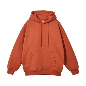 Sudadera con Capucha para Hombre, Azul Sólido, Resistente al Viento, 100% Algodón, Informal, de Felpa, Estilo Hip Hop, para Otoño - Product Image 6