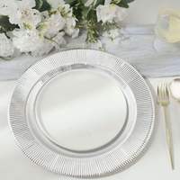 Assiette de Présentation Haut de Gamme en Acier Inoxydable Brillant pour Hôtels, Restaurants, Mariages, Buffets et Services de Table de Luxe