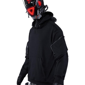 men techwear <b>hoodie</b> with utility pockets and <b>lightweight</b> fabric for modern streetwear fashion mens techwear <b>hoodie</b> - Product Image 2