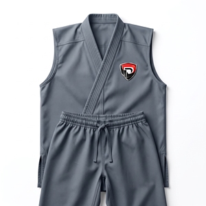 Uniforme de judo Dumela, couleur grise, vêtements d'arts martiaux respirants pour l'entraînement, unisexe, matière polyester - Product Image 1