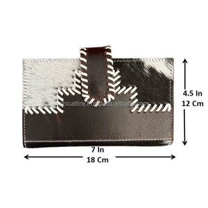 Cartera plegable de piel de vaca de diseño personalizado de moda para mujer al por mayor, Cartera de gran capacidad de piel auténtica con tarjetero - Product Image 2