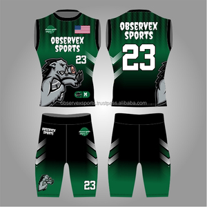 Uniforme de sublimación 7v7, uniformes 7on7 de compresión premium, transpirables, de secado rápido, licra, conjunto de camiseta y pantalones cortos para fútbol americano con bandera 7 contra 7 - Product Image 1