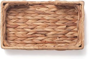 Wholesale Water Hyacinth Napkin Holder Woven <b>Storage</b> Tray <b>Rectangular</b> Organizer for Kitchen Dining Table Home Decor OEM ODM - Product Image 5