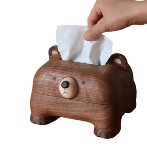 Porte-serviettes en bois d'acacia imprimé avec motif autocollant, distributeur vertical de serviettes en bois pour cuisine et salle à manger, boîtes à mouchoirs décoratives - Product Image 6